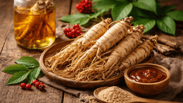 Korejský ženšen má blahodárné účinky.