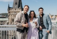 Manželé nechyběli na otevření baru Sky Lounge 360 na střeše Divadla Hybernia.