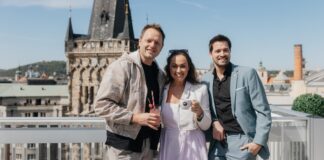 Manželé nechyběli na otevření baru Sky Lounge 360 na střeše Divadla Hybernia.