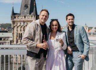 Manželé nechyběli na otevření baru Sky Lounge 360 na střeše Divadla Hybernia.